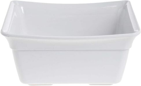 Hubert Food Pan 1/2 Size White Curveware - 9 7/8 "L x 12" W x 6 "D. in Saudi Arabia