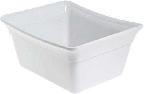 Hubert Food Pan 1/2 Size White Curveware - 9 7/8 "L x 12" W x 6 "D. in Saudi Arabia