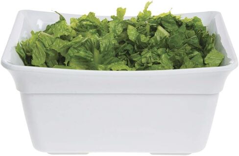 Hubert Food Pan 1/2 Size White Curveware - 9 7/8 "L x 12" W x 6 "D. in Saudi Arabia
