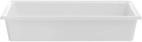 HUBERT SmartFit 1/3 Size White Melamine Cold Food Pan - 6 7/10"L x 12 2/5"W x 2 1/2"D in Saudi Arabia