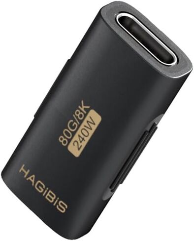 Hagibis 240W 80Gbps 8K@60Hz USB C Adapter, USB-C Male to Male Adapter, USB4 Connecter for Thunderbolt 5/4/3, Laptop, Switch, Dock, Mac, Tablet, iPhone 16 15 Pro Max (TGM16) in Saudi Arabia