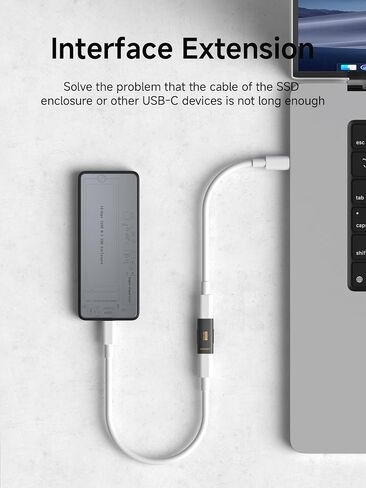 Hagibis 240W 80Gbps 8K@60Hz USB C Adapter, USB-C Male to Male Adapter, USB4 Connecter for Thunderbolt 5/4/3, Laptop, Switch, Dock, Mac, Tablet, iPhone 16 15 Pro Max (TGM16) in Saudi Arabia