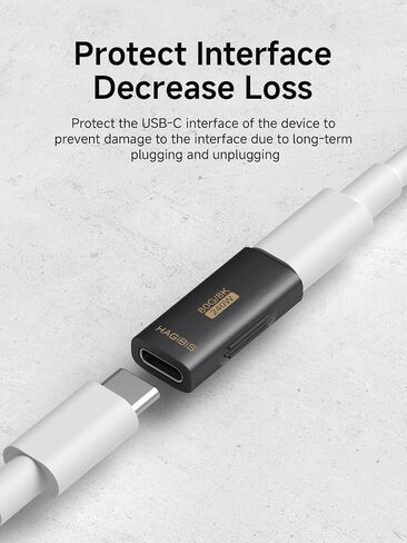 Hagibis 240W 80Gbps 8K@60Hz USB C Adapter, USB-C Male to Male Adapter, USB4 Connecter for Thunderbolt 5/4/3, Laptop, Switch, Dock, Mac, Tablet, iPhone 16 15 Pro Max (TGM16) in Saudi Arabia