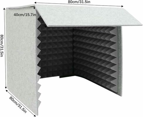 Portable Vocal Booth, Desktop Soundproof Cover, Self Made Recording Box, Microphone Isolation Studio for Podcasts Singing Broadcasting in Saudi Arabia