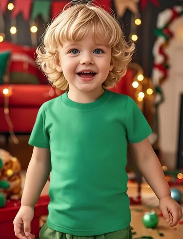 COSLAND Boys' 100% Cotton Heavyweight Short Sleeve Crewneck T Shirt in Saudi Arabia