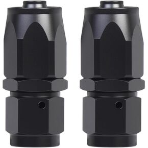 AN6 180 Degree Hose End Fitting Elbow Bend Swivel Connector for Braided Nylon Aluminum Black 2PCS in Saudi Arabia
