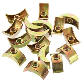 uxcell 16pcs M6 Half Moon Nuts Washers, Zinc Alloy External Thread Lock Washer, Spacer Connector Hardware Fittings, Bronze in Saudi Arabia