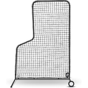 Soulchen L Screen Baseball Pitching Net 7 × 5 أقدام واقي من الجسم الشاشة سلامة القفص لقيادة الخط الفائق في إطار الصلب الثقيل ، الأسود in Kuwait