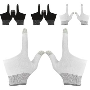 4 Pairs of Two-Finger Gaming Touchscreen Gloves with Graphene Fingertips for Enhanced Precision in Gaming and Billiards in Saudi Arabia