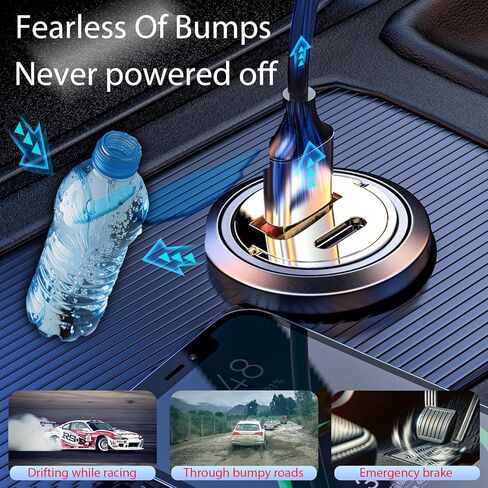 محول شاحن سيارة USB ، شحن سريع PD45W+QC3.0 محول ولاعة السجائر المزدوجة ، محول USB ولاعة سجائر للمنفذ المزدوج لـ iPhone 16 Pro Max 15 Plus 14 Ipad Samsung S25-Black in Kuwait