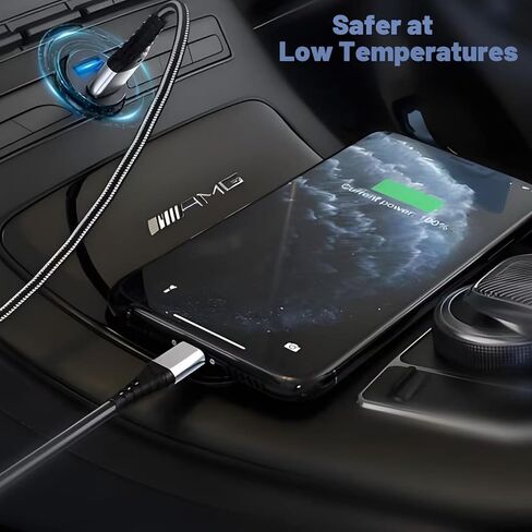 محول شاحن سيارة USB ، شحن سريع PD45W+QC3.0 محول ولاعة السجائر المزدوجة ، محول USB ولاعة سجائر للمنفذ المزدوج لـ iPhone 16 Pro Max 15 Plus 14 Ipad Samsung S25-Black in Kuwait