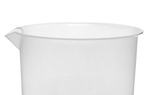 EISCO 3PK Plastic Beakers, 1000ml - Polypropylene Plastic - Raised Graduations, Tapered Spout - Euro Design in Saudi Arabia