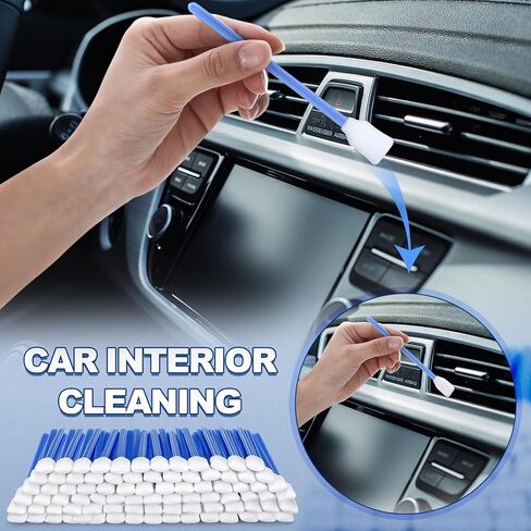 Dunzy 300 PCS Foam Cleaning Swab Stick 5.12 "Blue Square Rectangle Sponge Plails for Format Format Enkjet Printer Equipment in Saudi Arabia