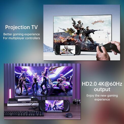 staion staion for steam deck/rog lely/legion go ، 9 in 1 double fan steam deck dock.1000Mbps Ethernet ، 3.0 pd100w charging ، HDMI 2.0 4K@60HZ.3 USB 3.0 و 3 USB 2.0 PORT. فتحة البخار Deck Dock. in Kuwait