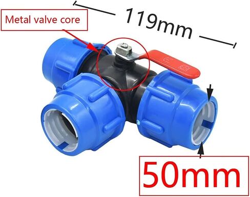 Ball Valve Pipe Connector, Ball Valve PiConnector 20/25/32/40/50/63mm (Color : 63MM) (Color : 32mm) (Color : 50mm) in Saudi Arabia
