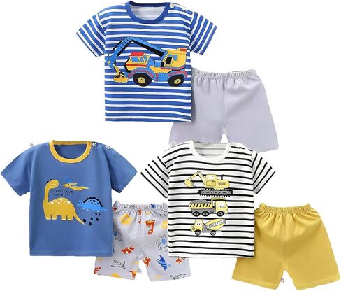 Toddler Baby Boy Clothes for 2t 3t Boys Cute Summer Short Sleeve T-Shirt Tops Shorts Clothes Sets Baby Boy Outfits in Kuwait