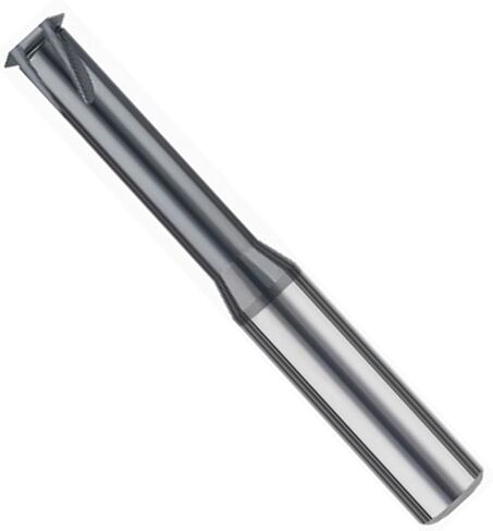 TPI Single Pitch Solid Carbide Thread end Mill AlCrN Coated, 0.47in Cutting Diameter, Necked to Thread 1.18in Deep, 0.39in Shank Diameter, 1.97in Overall Length in Saudi Arabia
