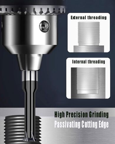 TPI Single Pitch Solid Carbide Thread end Mill AlCrN Coated, 0.47in Cutting Diameter, Necked to Thread 1.18in Deep, 0.39in Shank Diameter, 1.97in Overall Length in Saudi Arabia