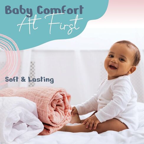 حزمة غطاء وسادة تغيير شاش 100 ٪ من 2-32 × 16 Ultra Soft 120gsm أغطية وسادة تغيير الأطفال للفتيات والفتيان in Kuwait