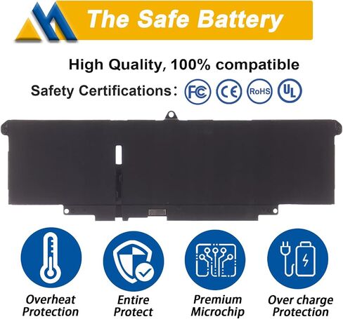 97Wh 9JRV0 Laptop Battery Replacement for Dell Latitude 5521 5531 Precision 3561 3571 3581 3591 Alienware m17 R5 AMD m18 R1 R2 Series 0P3TJ 0R05P0 05RGW 11.4V 8071mAh in Kuwait