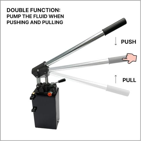 Spare Parts Holland - Hydraulic Hand Pump - 1.5 CID Double Acting Manual Pump with Release Knob - Cast Iron Monoblock Design - 5100 PSI Max Pressure (Without Tank) in Kuwait