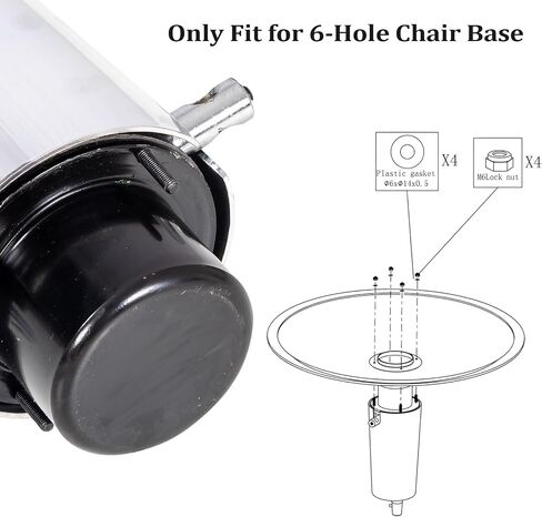 Barber Chair Replacement Hydraulic Pump, Adjustable Height Free 360 Degree Rotation, Fit for Salon Styling Chair Beauty Hairdressing Chair, 4 Screws in Kuwait