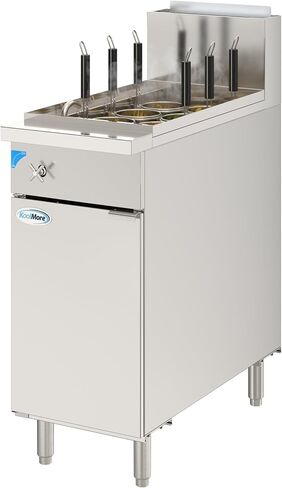 KoolMore KM-PC12-NG 12-Basket 22 Gallon Commercial Natural Gas Pasta Cooker with 140,000 BTU, ETL Listed in Stainless-Steel in Saudi Arabia