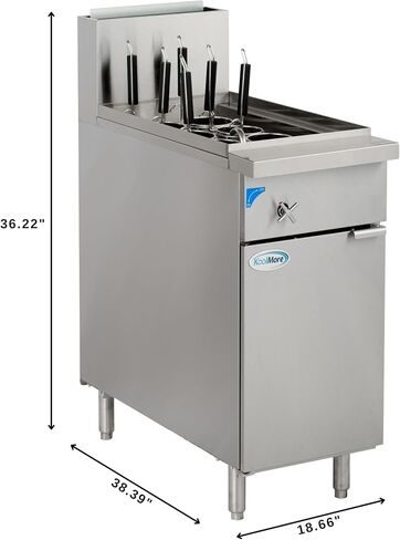 KoolMore KM-PC12-NG 12-Basket 22 Gallon Commercial Natural Gas Pasta Cooker with 140,000 BTU, ETL Listed in Stainless-Steel in Saudi Arabia