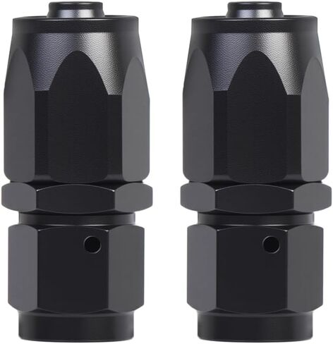AN6 180 Degree Hose End Fitting Elbow Bend Swivel Connector for Braided Nylon Aluminum Black 2PCS in Saudi Arabia