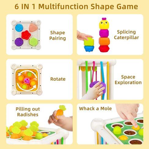 Montessori Snail Learning Activity Toys Babe Baby ، ألعاب تعليمية حسية للأطفال الصغار 18-48 شهرًا أنشطة التعلم التعليمي مشغول نشاط مكعب in Kuwait