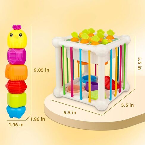 Montessori Snail Learning Activity Toys Babe Baby ، ألعاب تعليمية حسية للأطفال الصغار 18-48 شهرًا أنشطة التعلم التعليمي مشغول نشاط مكعب in Kuwait