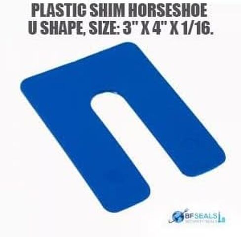 BFS Plastic Shim U Horseshoe 3" x 4" x (1/16" -1/8" – 1/4"), Leveling Shims for Windows & Doors, Made in USA, Free & Quick Shipping – Stackshim BFSEALS (100, 1/16) in Kuwait