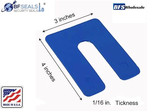 BFS Plastic Shim U Horseshoe 3" x 4" x (1/16" -1/8" – 1/4"), Leveling Shims for Windows & Doors, Made in USA, Free & Quick Shipping – Stackshim BFSEALS (100, 1/16) in Kuwait
