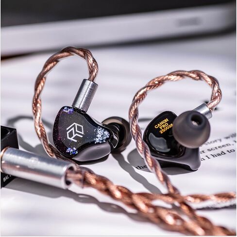 Linsoul Yanyin Ca-Non Pro,1DD + 6BA in-Ear Monitor, HiFi Wired Earbuds,Gaming IEM Earphones, Hybrid IEM Headphones with 3D Printed Resin Faceplate,Detachable Cable for Musician Audiophile (3.5MM) in Kuwait