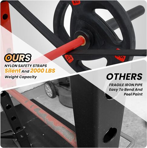 Power Cage, Squat Rack with Cable Crossover System, 2000LBS Power Rack with LAT Pull Down System, Workout Cage with Pulley System for Fitness Home Gym in Saudi Arabia