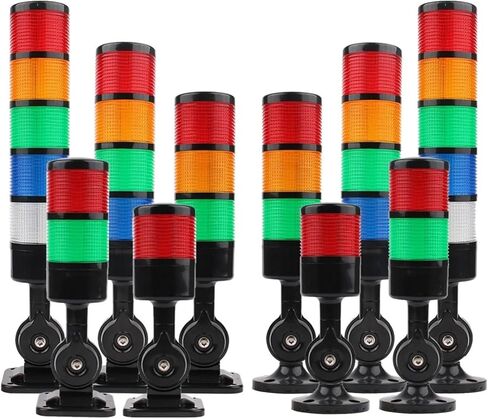 55mm Diameter 24v DC 220v Steady Light LED Signal Tower Light Multi-Layers Stack Alarm Lights Warning for Industrial Machine(3-S YY,110-220) in Saudi Arabia