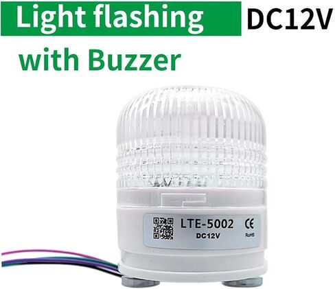 3 Color Warning Light Magnet Fixed Flashing Indicator Light LED Lamp Small Buzzer(5002WJC 12VDC) in Saudi Arabia