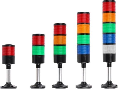 LED تحذير ضوء مكدس الضوء الصناعي لآلة CNC DC 12V 24V AC 110V 220V ضوء وميض ثابت (طبقتان ، 110-220) in Kuwait