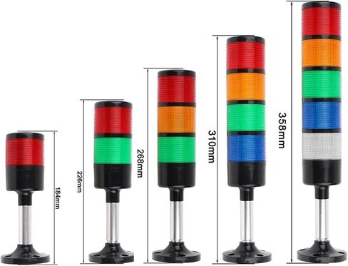 LED تحذير ضوء مكدس الضوء الصناعي لآلة CNC DC 12V 24V AC 110V 220V ضوء وميض ثابت (طبقتان ، 110-220) in Kuwait