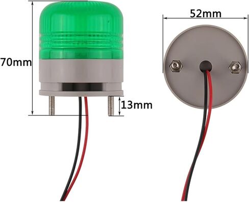 D-5002T Small Signal Warning Light Indicator LED Security Alarm Flashing Light DC 12V 24V AC110V 220V(Red no Sound,DC12V) in Saudi Arabia