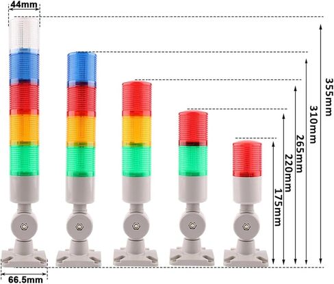 45mm Diameter 24v DC 220v Steady Light LED Signal Tower Light Multi-Layers Stack Alarm Lights Warning for Industrial Machine(1-S YY,24V) in Saudi Arabia