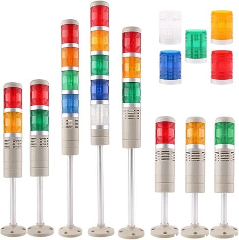 الصناعي متعدد الطبقات سلامة المكدس جانب المنبه معلقة إشارة LED إشارة تحذير ضوء التحذير DC12V 24V AC110V 220V مع الجرس (فلاش ضوء 2 ، AC 220V) in Kuwait