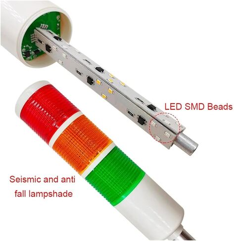 مصباح تحذير متعدد الطبقة ، مصباح اللون ثلاثي ، مؤشر إشارة الماكينة ، ضوء المنارة ، الصوت وإنذار الضوء ، 12/24V 220 فولت (Sound Sound 12-24V) in Kuwait