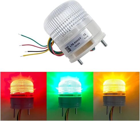مصباح تحذير من الأضواء ثلاثية الألوان LTA5002TJ LED وميض أمين المنبه 12V 24V 220V strobe مؤشر (220V -ALWAYS ON) in Kuwait