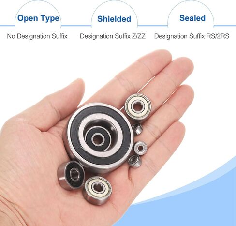 UXCELL 8PCS R12-2RS محامل كرات الأخدود العميقة 3/4 "ID x 1-5/8" "OD X 7/16" ارتفاع محامل مصغرة مزدوجة المعادن محمية كروم الصلب Z2 المحمل للآلات الهندسية ، ABEC3 in Saudi Arabia