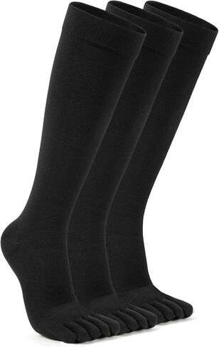 3 Pairs Knee High Toe Socks for Men & Women – Compression Toe Socks Separate Toe Design for Daily in Saudi Arabia