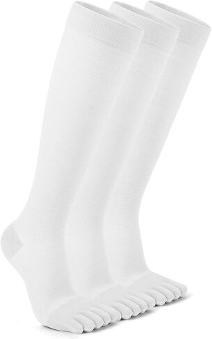3 Pairs Knee High Toe Socks for Men & Women – Compression Toe Socks Separate Toe Design for Daily in Saudi Arabia