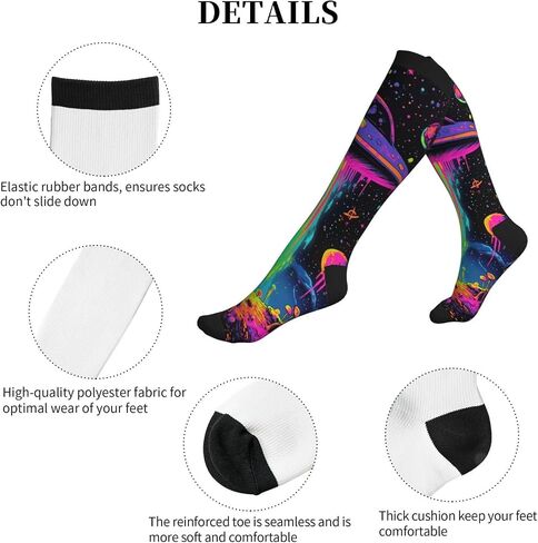 Compression Socks Knee High Supports Socks For Women Men Athletic Running Travel Nurses in Kuwait