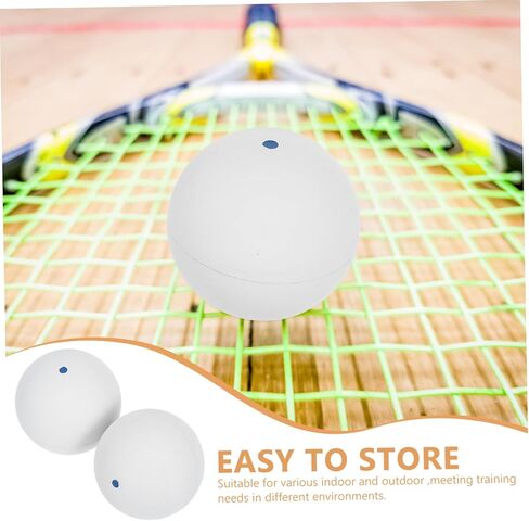 TOYANDONA 2pcs Rubber Squash Training Ball Elastic Bouncing Balls for Beginners and Athletes for Indoor and Outdoor Use Hand Eye Coordination and Enhance Practice Skills in Saudi Arabia
