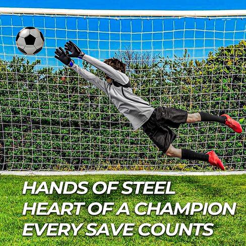 FIGHTSENSE Soccer Goalie Gloves for Kids Youth Boys,Football Goalkeeper Gloves,4mm Latex Palm,Breathable,Anti-Slip Strong Grip,Double Wrist Protection,Kids Junior Soccer Gloves for Kids 6-15 in Saudi Arabia